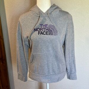 The north face | gray & purple | hooded sweatshirt | Sz M